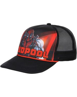 Lids Deadpool Big Front Foam Trucker Adjustable Hat - Red