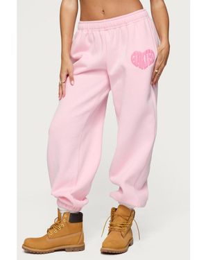 Edikted Major Love Sweatpants - Pink