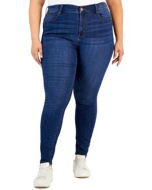 Celebrity Pink Trendy Plus Size Basic Skinny Jeans - Blue