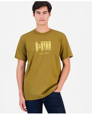 G-Star Fade Print Regular-fit Short-sleeve Cotton T-shirt - Green