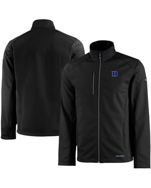 Cutter & Buck Duke Blue Devils Evoke Eco Softshell Full-zip Jacket - Black