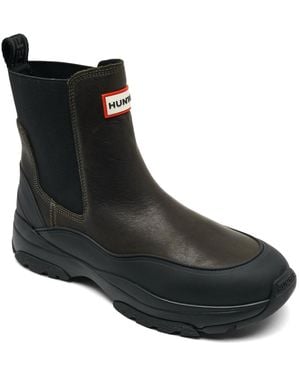 HUNTER Landon Waterproof Chelsea Boots From Finish Line - Black