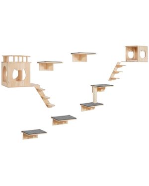 Vevor Wall Mounted Cat Shelves Tree - White