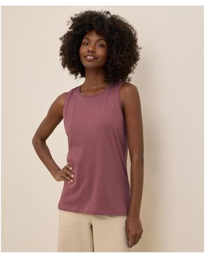 Pact Organic Cotton Softspun High Neck Tank - Red