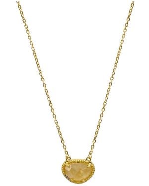Adornia Fine Birthstone Necklace 14k Gold Vermeil - Metallic