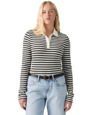 Levi's Rory Slim-fit Ribbed-knit Long-sleeve Polo Shirt - Multicolor