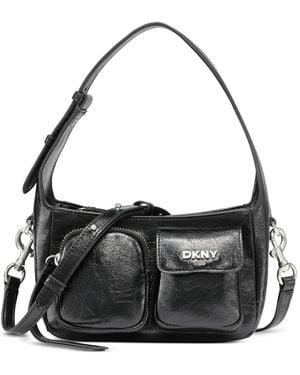 DKNY Freda Small Multi Pocket Crossbody Bag - Black