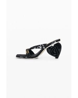 Desigual Heart Heel Sandal - White