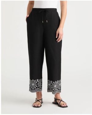 Ellen Tracy Pull-on Cropped Pant - Black