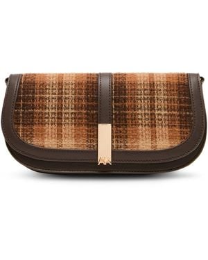 Anne Klein Small Evening Crossbody Clutch Handbag - Brown