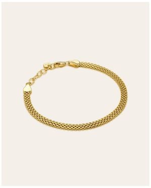Zoe Lev Flat Mesh Chain Bracelet - Metallic