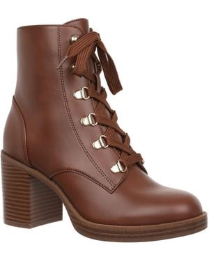 On 34th Prittee Round-toe Booties - Brown