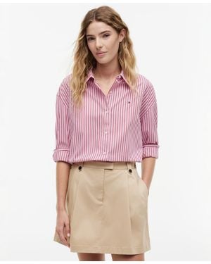 Tommy Hilfiger Boxy Long-sleeve Cotton Shirt - Pink