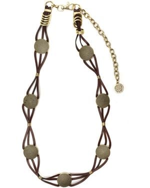 Vince Camuto Braided Casting Laced Chain Belt - White
