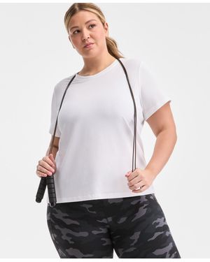 ID Ideology Plus Size Essential Cotton Short-sleeve T-shirt - White