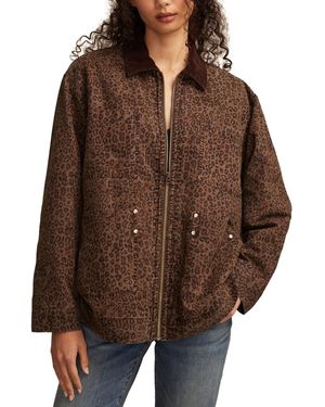 Lucky Brand Â Washed Oversized Chore Jacket - Brown