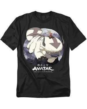 Avatar: The Last Airbender Aang Riding Appa T-shirt - Black