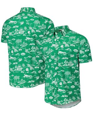 Reyn Spooner New York Jets Throwback Kekaiâ Print Button-up Shirt - Green