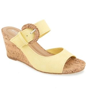 Kenneth Cole Gibbs Wedge Sandals - Metallic