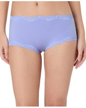 Maidenform Everyday Pretty Lace Mid Rise Boyshort Panty - Blue