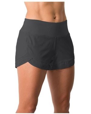 FURLING 3 Inch Lightweight Workout Running Shorts With Mesh Liner Zip Pocket - Black