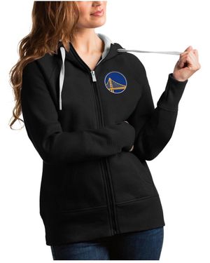 Antigua Golden State Warriors Victory Full Zip Hoodie - Black