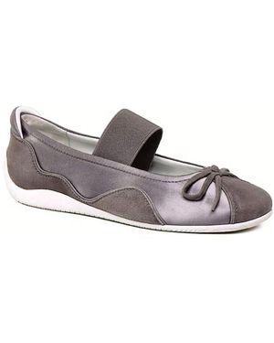 J/Slides Marion Suede Bow Flats - Gray