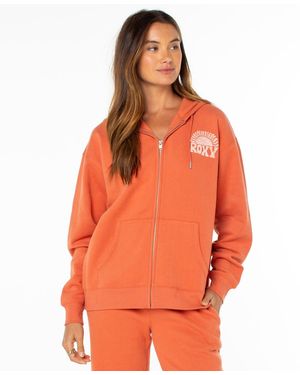 Roxy Tidal Front-zip Hoodie - Orange