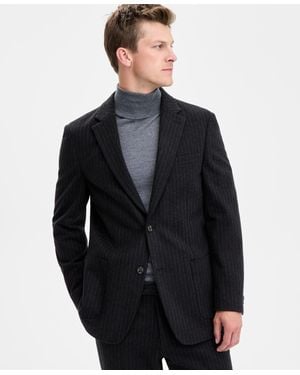 Tommy Hilfiger Modern-fit Knit Pinstripe Suit Separate Jacket - Black