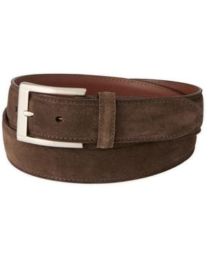 Jack Spade Italian Sueded Calfskin Dress Casual Belt - Brown