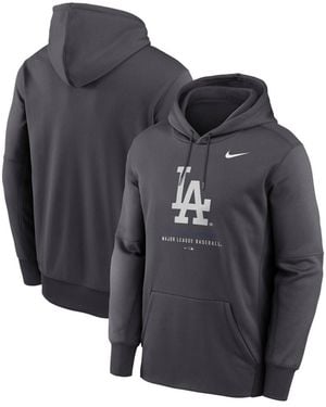 Nike Los Angeles Dodgers Therma-fit Hoodie - Gray