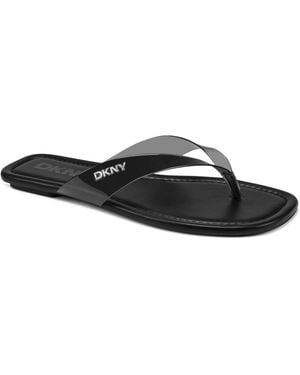 DKNY Hampton Flip Flop Sandals - Black
