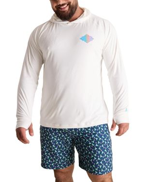 Chubbies Reflector Print Long-sleeve Hooded T-shirt - White