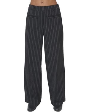 Central Park West Astrid Pinstripe Pants - Blue