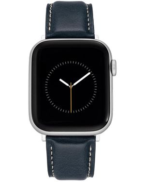WITHit Smooth Genuine Leather Band Designed For Apple Watch 42mm (series 1-3 Only - Black