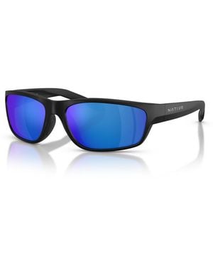 Native Eyewear Native Polarized Rectangle Sunglasses - Blue