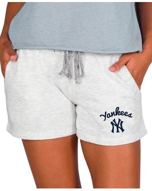 Concepts Sport New York Yankees Mainstream French Terry Tri-blend Shorts - White