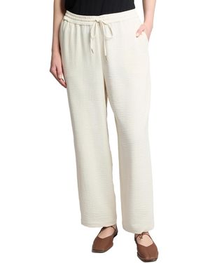 Jones New York Petite Pull On Drawstring Wide Leg Pants - Natural