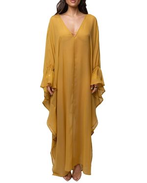 JLUXLABEL Sienna Sheer Cover Up - Yellow