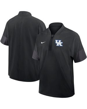 Nike Kentucky Wildcats 2025 Sideline Coaches Lightweight Short Sleeve Jacket - Black