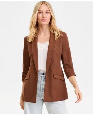 INC International Concepts Wear Blazer P Xs 4x Created For Macys - Brown
