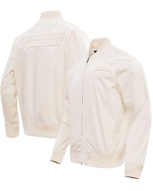 Pro Standard Los Angeles Chargers Neutral Full-zip Jacket - White