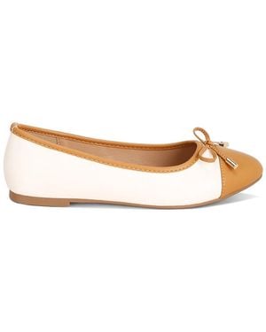 LONDON RAG Natania Two Tone Ballet Flats - Metallic