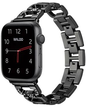 Waloo Diamond Rhinestone Replacement Band For Apple Watch - Black