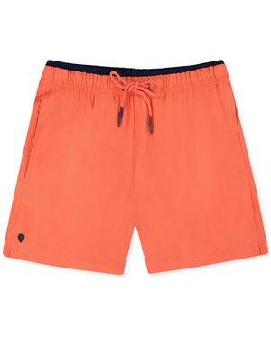 Sunset and Vine Solid Woven Swim Trunks - Orange