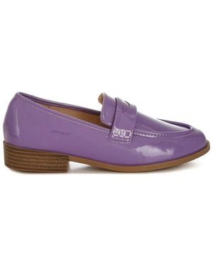 LONDON RAG Mogul Penny Strap Detail Loafer - Purple