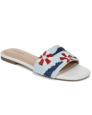 On 34th Parvatii Square Toe Flat Sandals - White