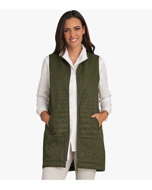Stella Carakasi Two-way Zip Lightly Padded Water-repellent On The Go Vest - Green