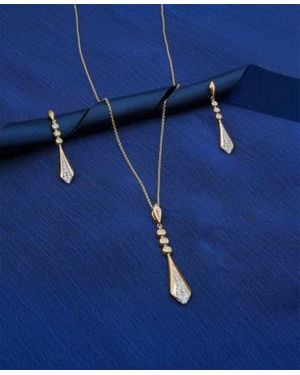 Wrapped in Love Diamond Flare Linear 18 Pendant Necklace Drop Earrings Collection In 14k Gold Exclusively At Macys - Blue