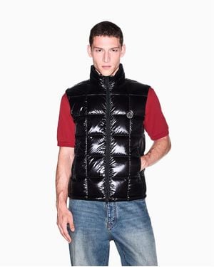 ARMANI EXCHANGE | Nylon Metllic Shine Down Vest - Red